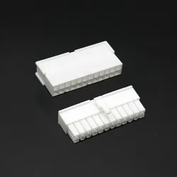 50pcs/Lot Black White 24Pin ATX Male Female Housing Connector 4.2mm 5559 Motherboard Computer ATX Power Connector For PC Modding