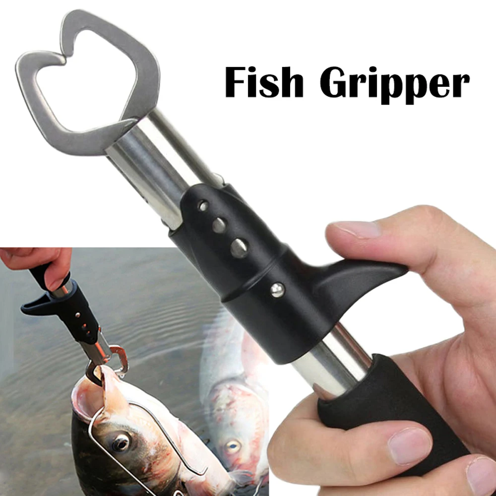304 Stainless Steel Fishing Gripper Portable Fish Controller Professional Fish Grip Lip Catcher Folding Pliers Equipment image 4