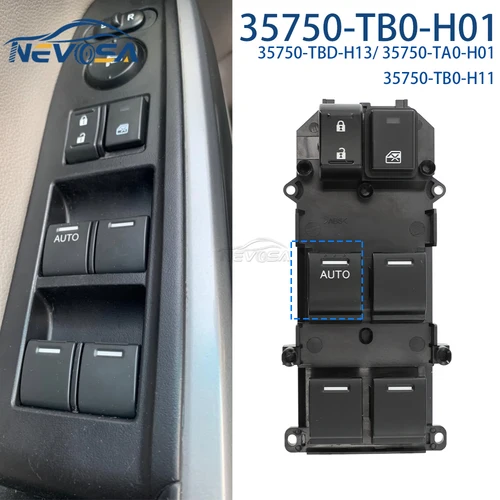 Imagen 2 del producto NEVOSA para Honda Accord MK8 VIII Pilot 2011 2012 2013 2014 2015 interruptor de Control de ventana de energía eléctrica 35750-SZA-A31 35750-TB0-H01