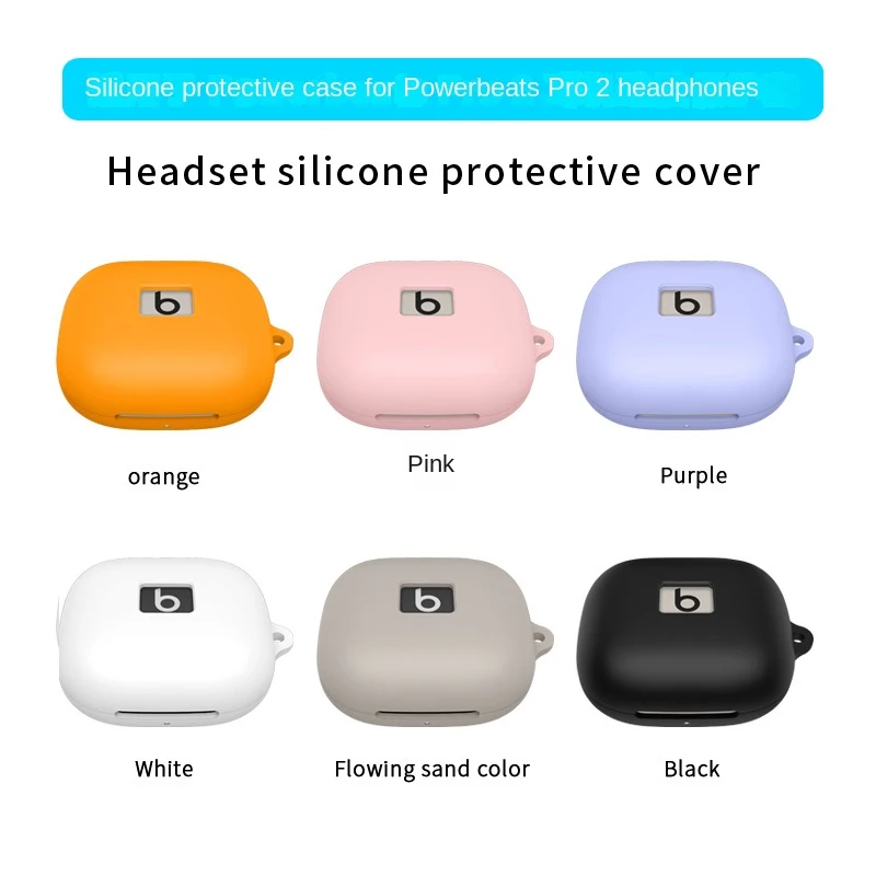 Silikonhülle für Beats Powerbeats Pro 2, stoßfeste Kopfhörerabdeckung für Powerbeats Pro 2 Bluetooth-Headset-Schutzzubehör