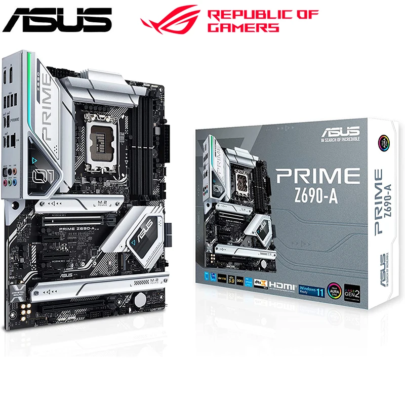 NEW Z690A For Asus PRIME Z690-A DDR5 Original Desktop For Intel Z690 Motherboard LGA 1700 Support 12900KF 12700K