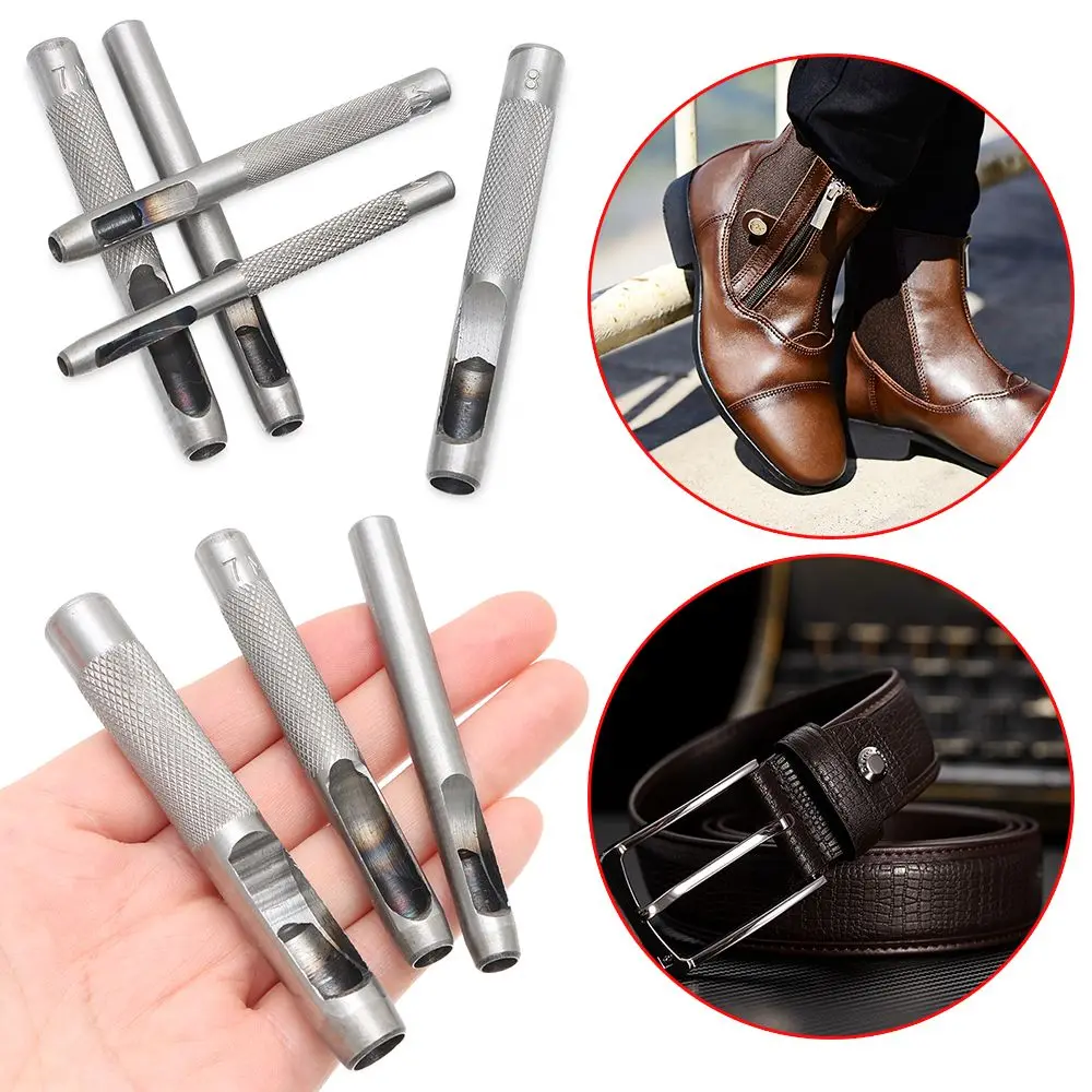 Round Leather Hollow Hole Carbon Steel Punch Tools Craft DIY for Cutting Belts Rubber Watch Strap Canvas Paper Plastic