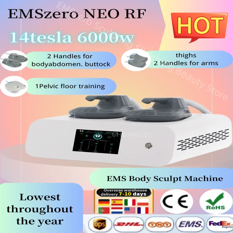 EMSzero Neo Slimming Hi-emt Nova 14 Tsl 6000W EMS Body Muscle Sculpt Machine Pelvic Stimulate Weight Lose For Salon