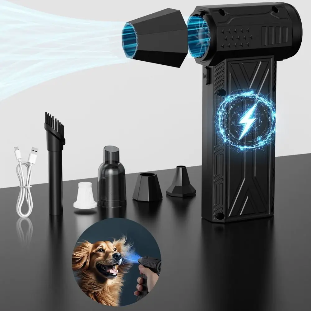 

Бесщеточный двигатель Turbo Violent Fan 52 м/с Type-C Зарядка Электрическая воздушная тряпка Многофункциональный беспроводной ручной вентилятор 200 Вт