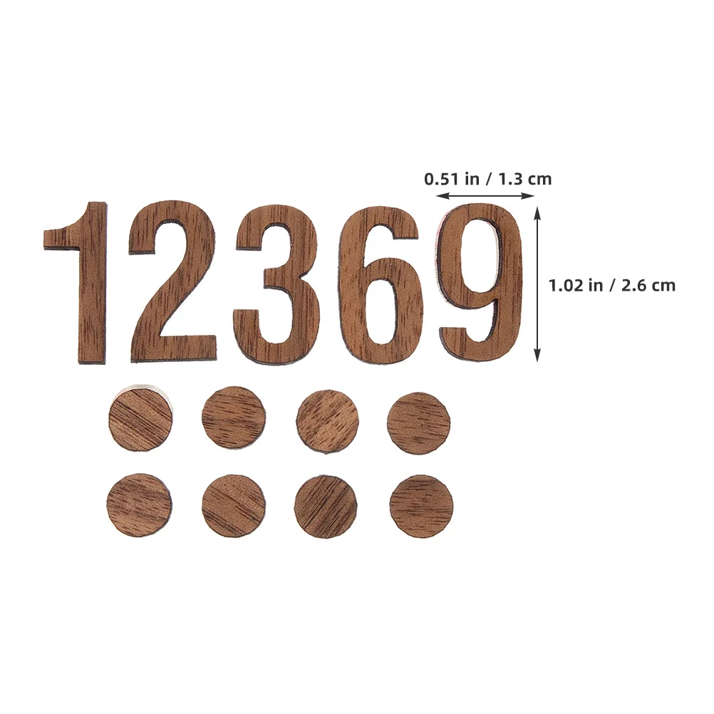 

1 set 1 Set Wood Numbers Kit For Wall Repair Replacement, Wooden Numerals, Making Parts, Diy Set, Clock Accessories, Mechanism