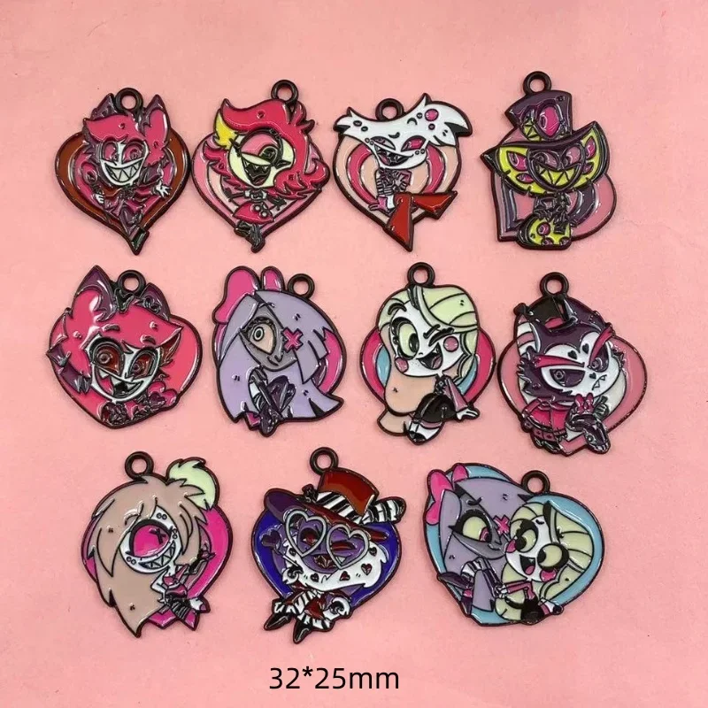 10pcs Classic Cartoon Anime Earring Pendant DIY Keychain Bracelet Alloy Jewelry Accessories Enamel Charms