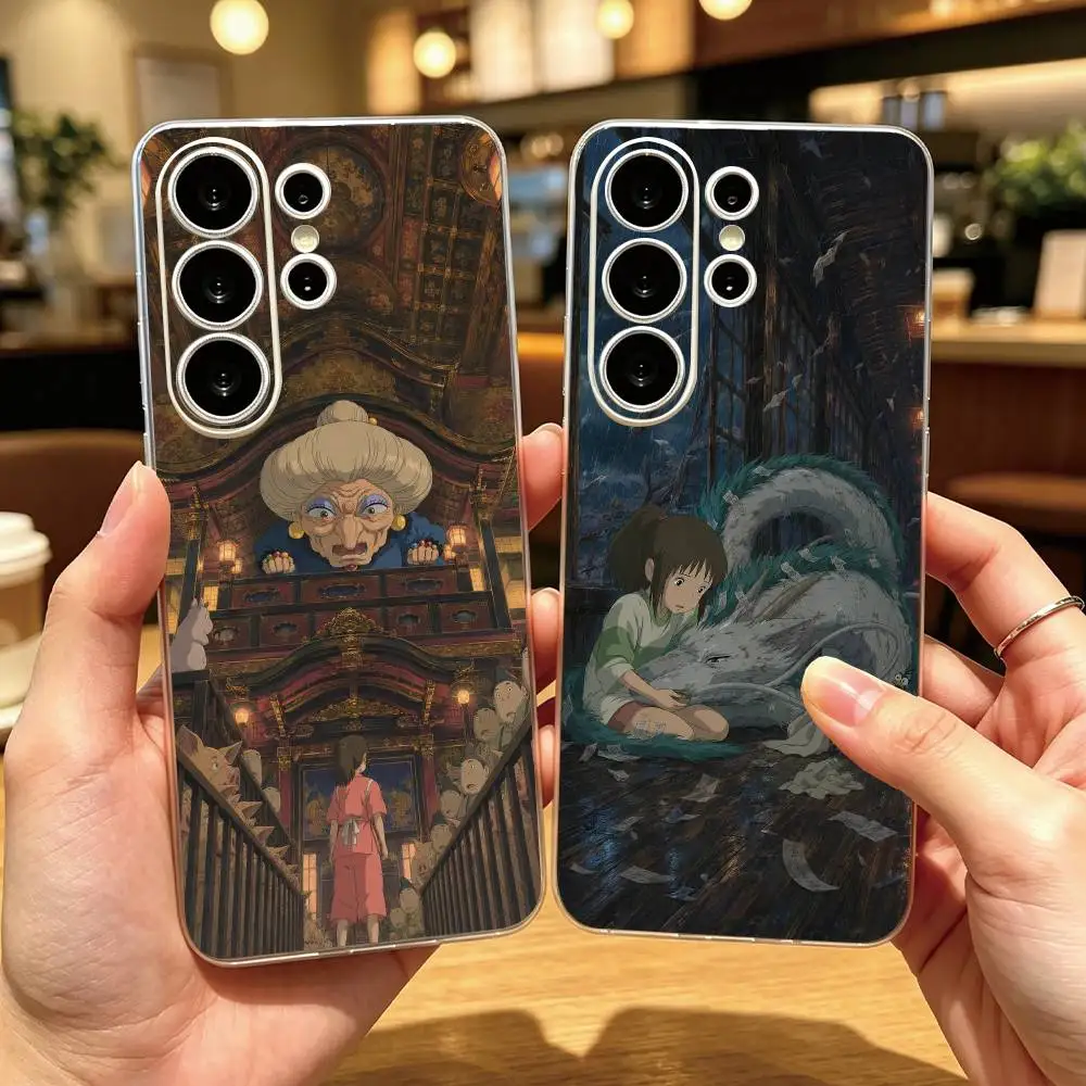 A-Anime Spirited Away  Phone Case Transparent Silicone Soft For Samsung S25,S24,S21,S22,S23,S30,Ultra,S20,Plus,Fe