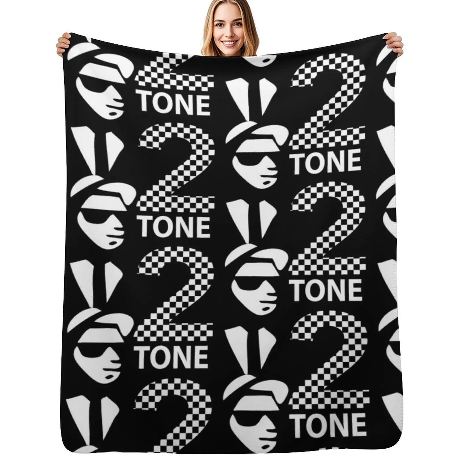 The Specials 2 Tone | Rude Boy Two Tone Ska 2 Music Records Throw Blanket Stuffeds Retros Custom Kid'S Blankets