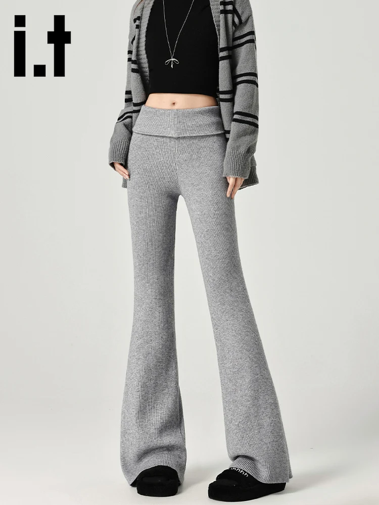 Bla عالية الخصر محبوك اليوغا السراويل النسائية الخريف الشتاء التخسيس جرس بوت مرونة سراويل تقليدية طماق Faionable