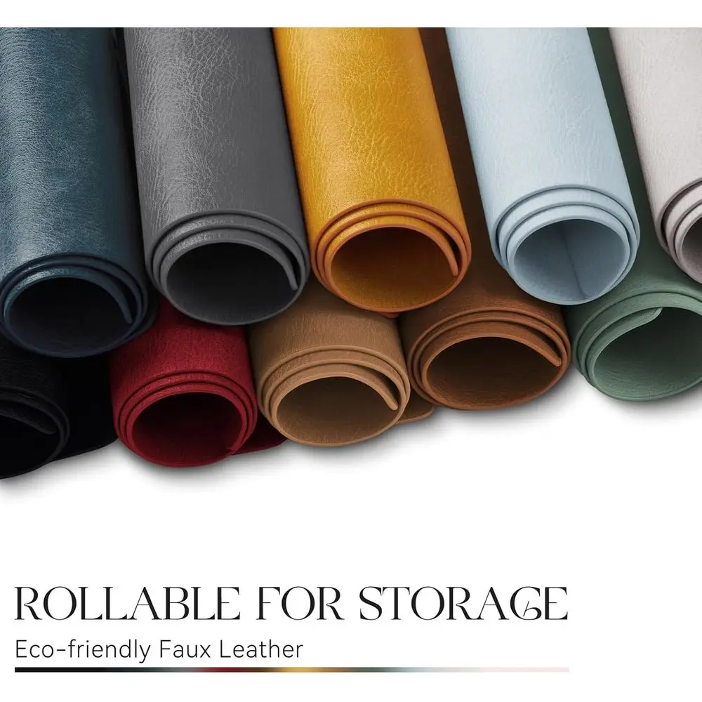 مجموعة من 12 قطعة من المفارش المصنوعة من الجلد الصناعي الأخضر المقاوم للماء، مقاس 12 × 17 بوصة، مقاومة للزيت، مقاومة للحرارة، قابلة للعكس للمطبخ والعينين #6