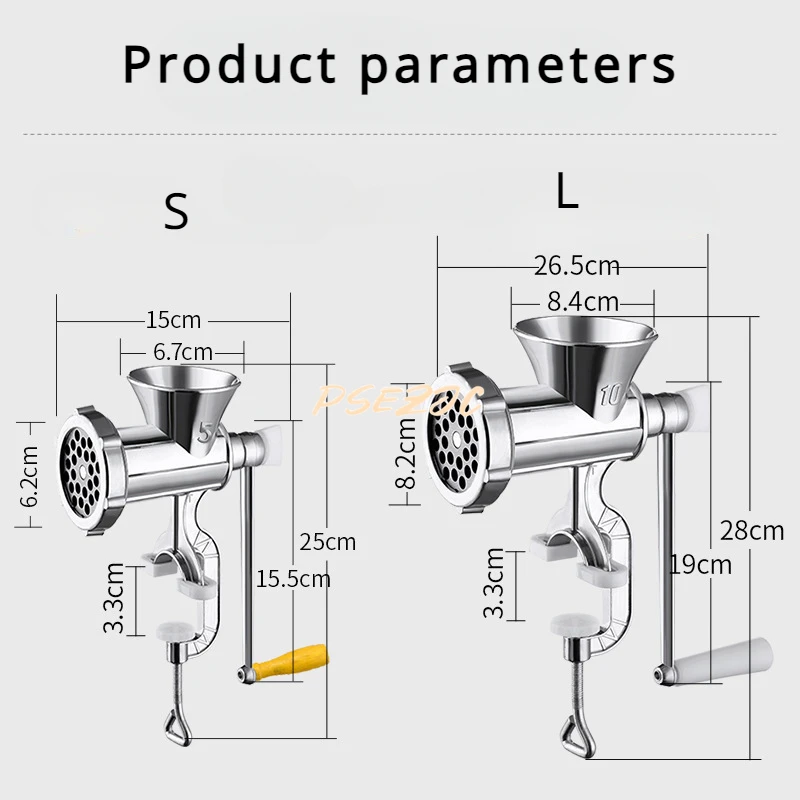 Household Portable Manual Meat Grinder Garlic Filling Sausage Chili Large Meat Grinder