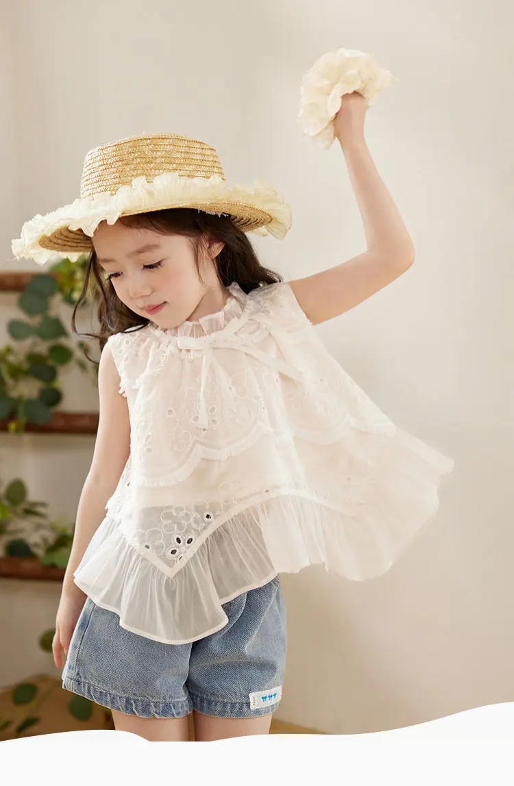 

New Baby Sweet Cute Fashion Lace Set for Girls Summer New Girls Thin Style Childrens Beautiful Set