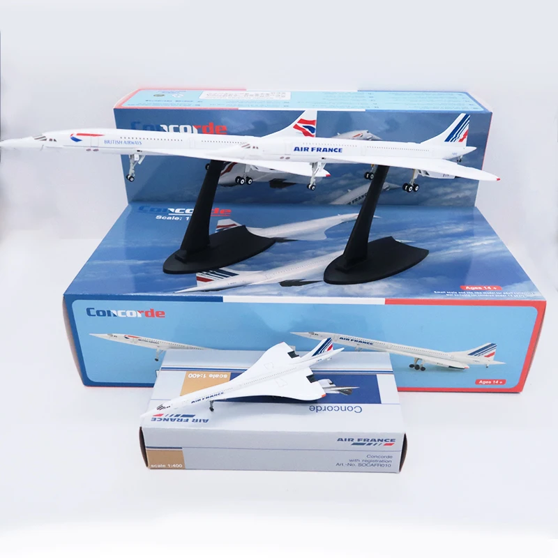 1:200 Concorde Plane Model Air France Supersonic Passenger Aircraft Static Display 30cm Metal Diecasting Model Toys for Boy