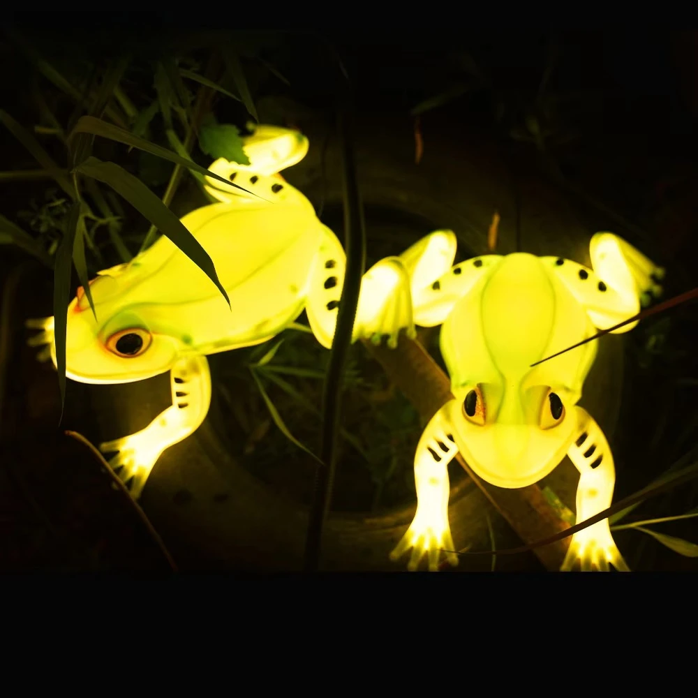 DC12V Waterproof Green Amphibian Decor Light Dynamic Croak-Inspired Decorative Light for Pond-Themed Accent Light