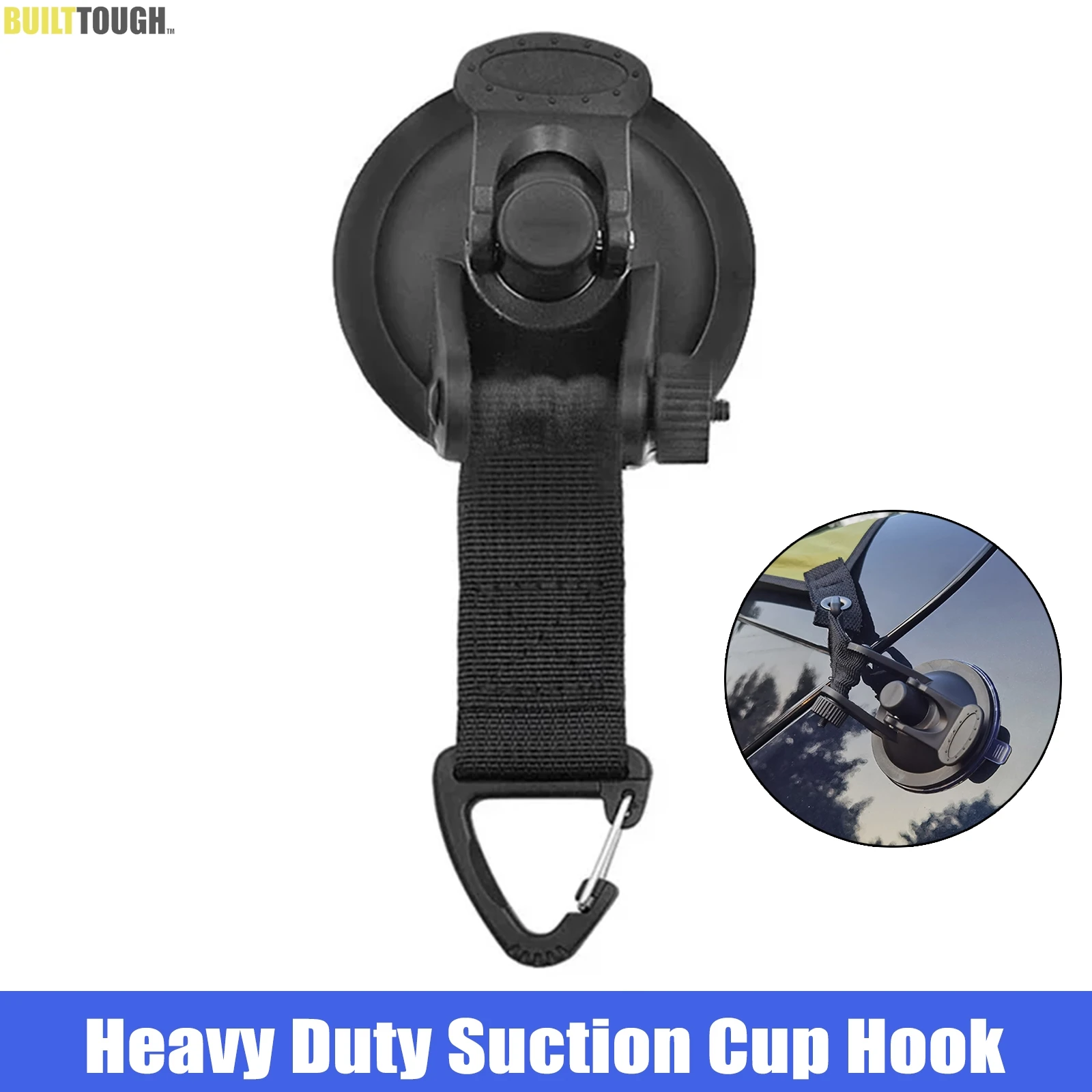 1Pcs Outdoor Suction Cup Anchor Securing Hook Tie Down Camping Tarp As Car Side Awning Pool Tarps Travel Tents Auto Accessories