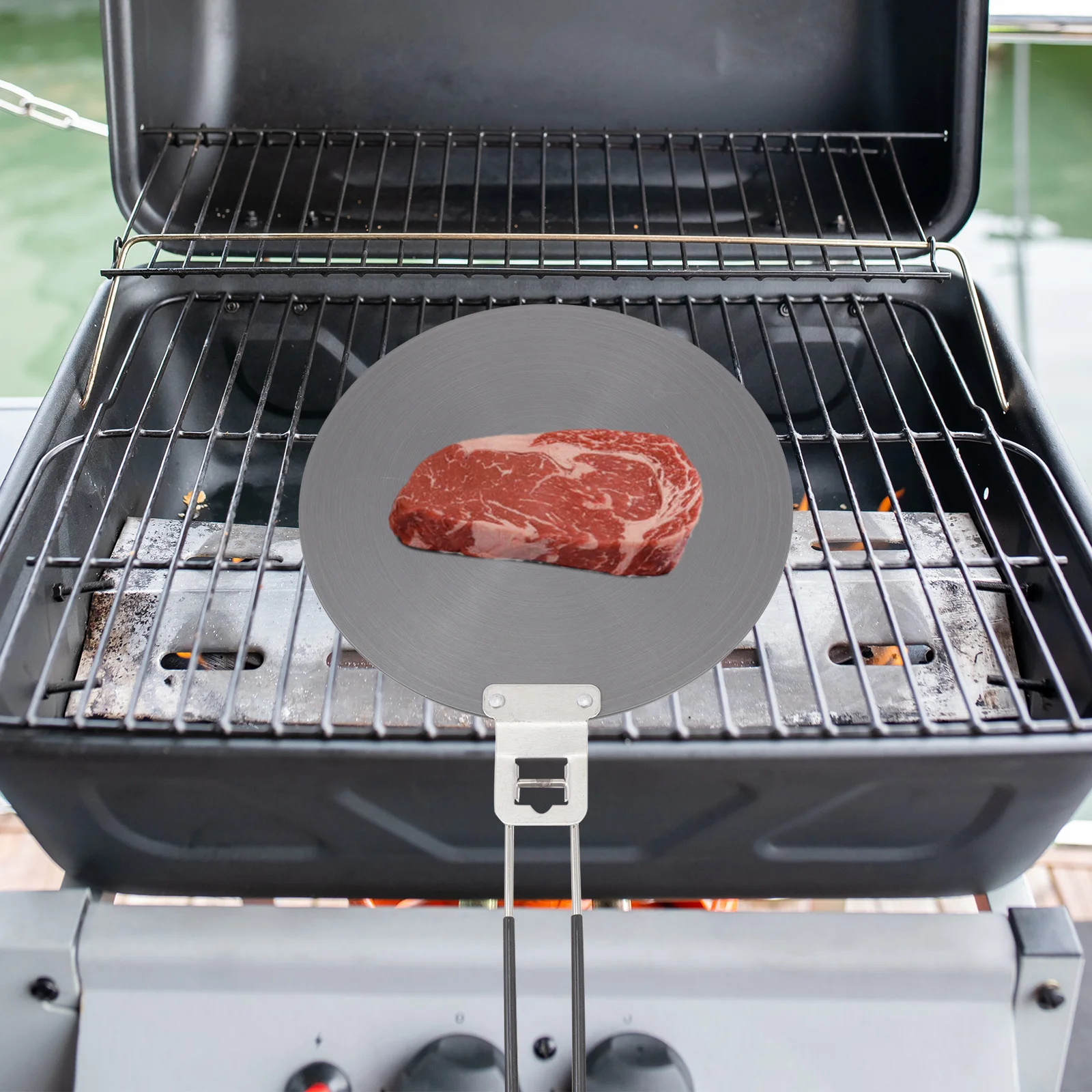 

1Pcs Thermal Guide Plate Aluminum Fast Defrosting Tray Handle Suitable for Home Restaurant Picnic Heat Diffuser Pot