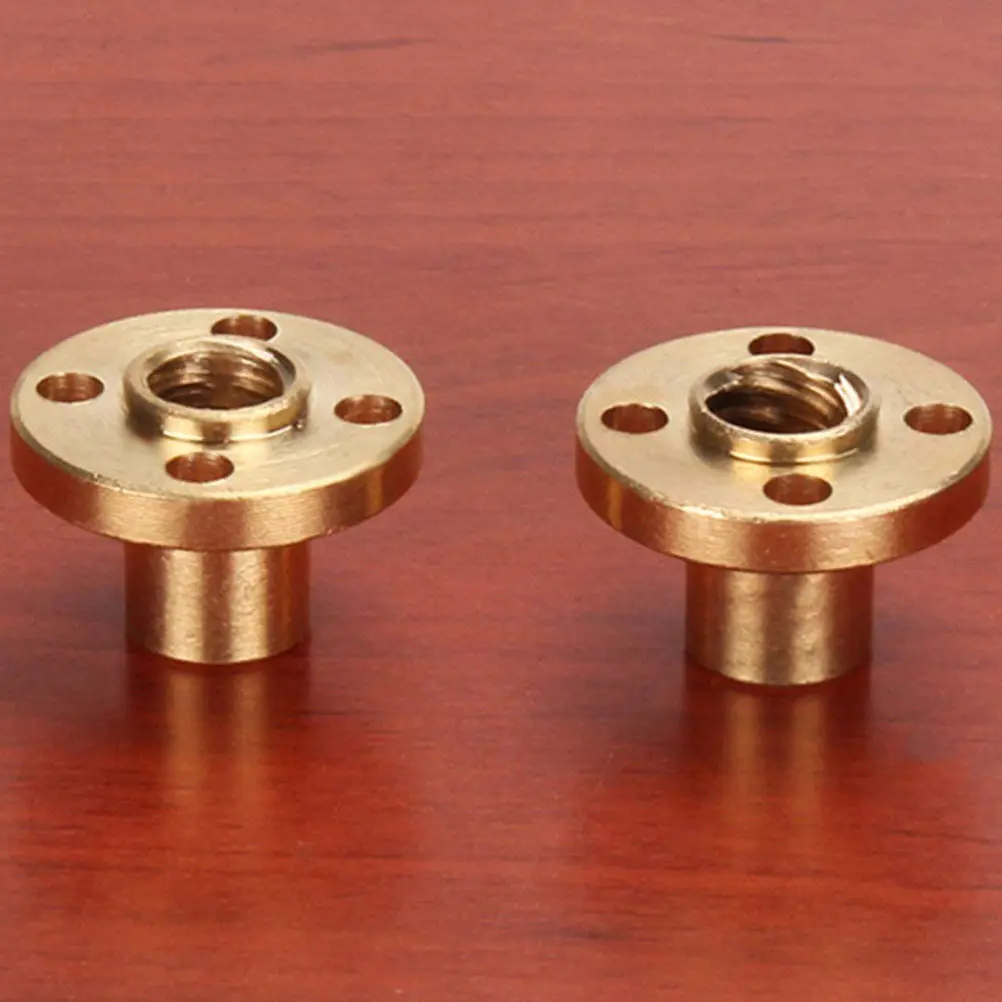 

4Pcs Sturdy Brass T8 Trapezoidal Screw Nut for 3D Printer Parts High Performance Elimination Gap Design 3D Printing Hardware