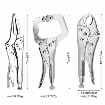 7-Inch Multifunctional Locking Pliers – Carbon Steel Electrician Tool with Anti-Slip Grip, Heavy-Duty Maintenance Hand Tool 1