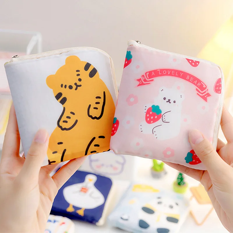 Cute Women Sanitary Napkin Tampon Storage Bag Sanitary Pad Pouches Portable Makeup Lipstick Key Earphone Data Cables Organizer