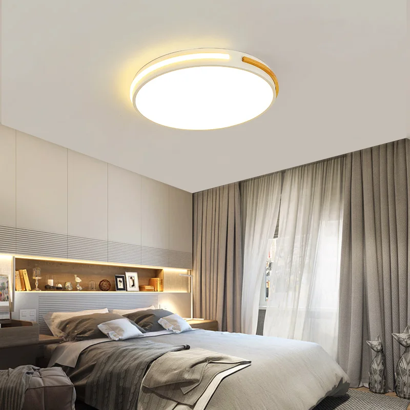 Moderne Houten Woonkamer En Hal Plafondlamp Led Plafondlamp Voor Slaapkamer Loft Kantoor Keuken Eetkamer Ronde Inrichting Indoor Ligh