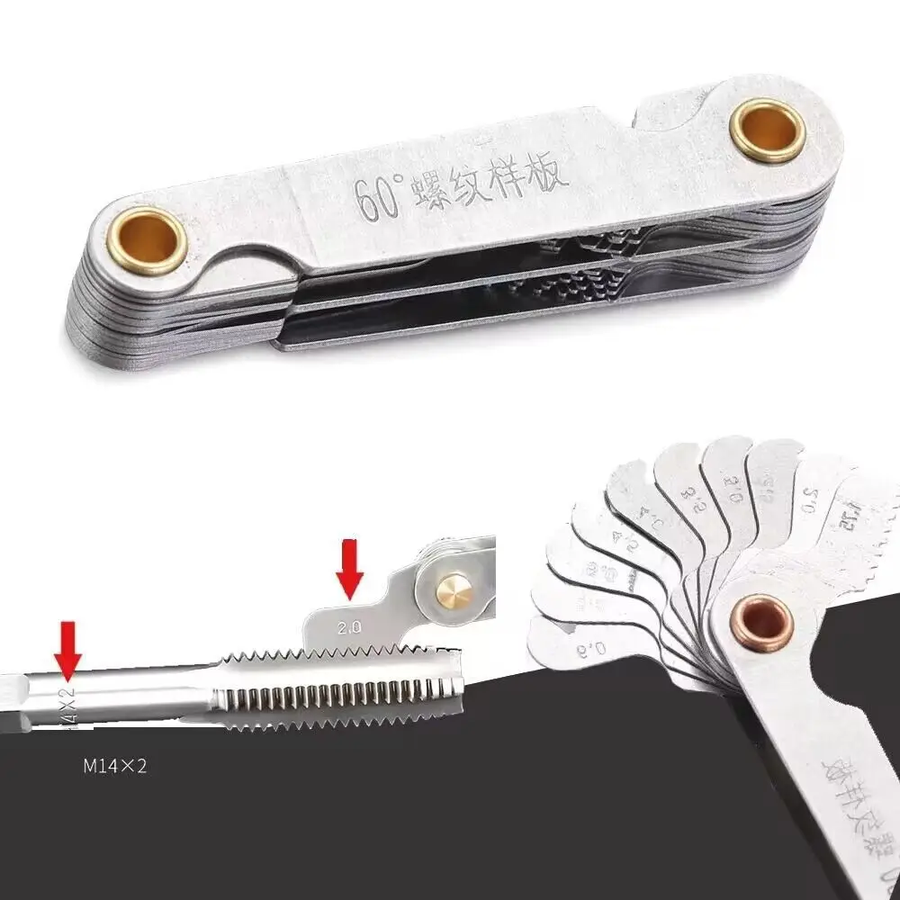 55/60 Grad metrische Zoll Gewinde Plug Gauge Getriebe Zahn Schraube Pitch Messgeräte Mess Center Metrisch Gewinde Messwerkzeuge – Detail 4