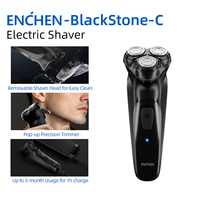 ENCHEN Electric Shaver Razor Beard Trimmer Hair Trimmer Rotary 3D Floating Portable Shaving Machine Shaver for Men BlackStone-C