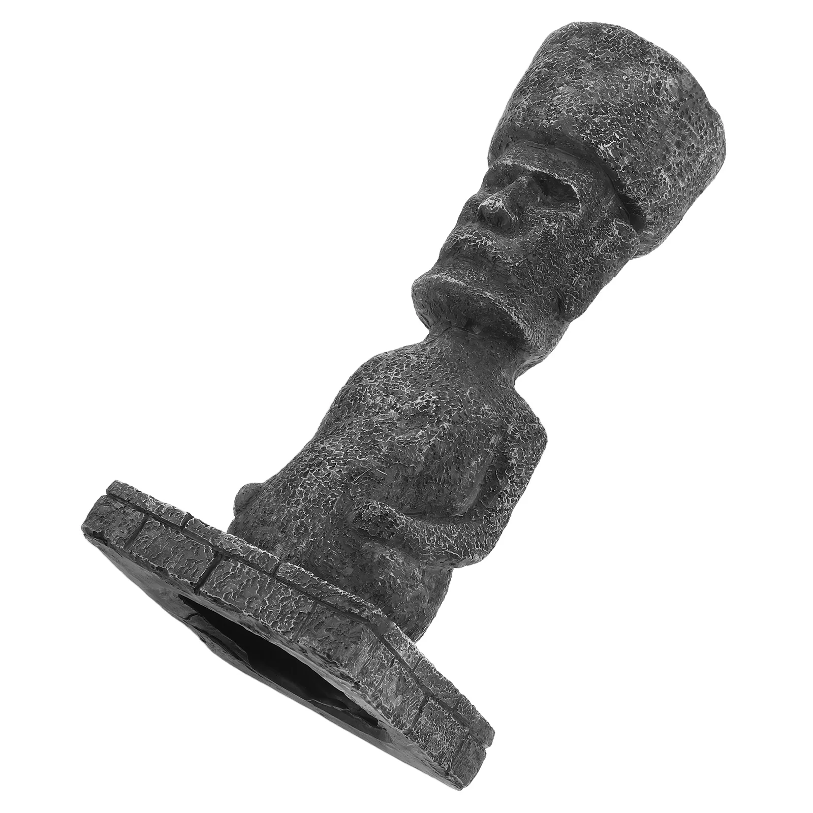 

1pc Roman Civilization Moai Head Stone Sculpture Decor For Fish Tank Aquarium Rockery Garden Bonsai Home Office Desktop