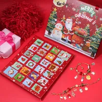 Christmas Arrival Calendar 24-compartment Blind Box Bracelet Christmas Creative Blind Box Diy Children's Bracelet New Year Gift
