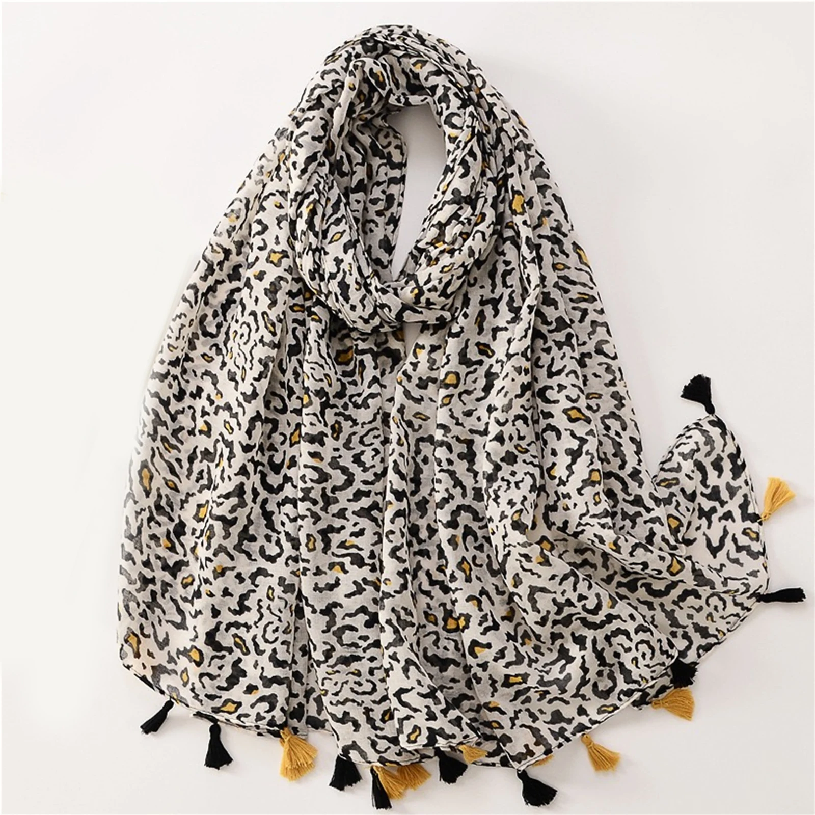 180 * 85cm Bandanna Muslim headscarf outdoor cotton and linen scarf popular print beach towel the four seasons warm tassel shawl