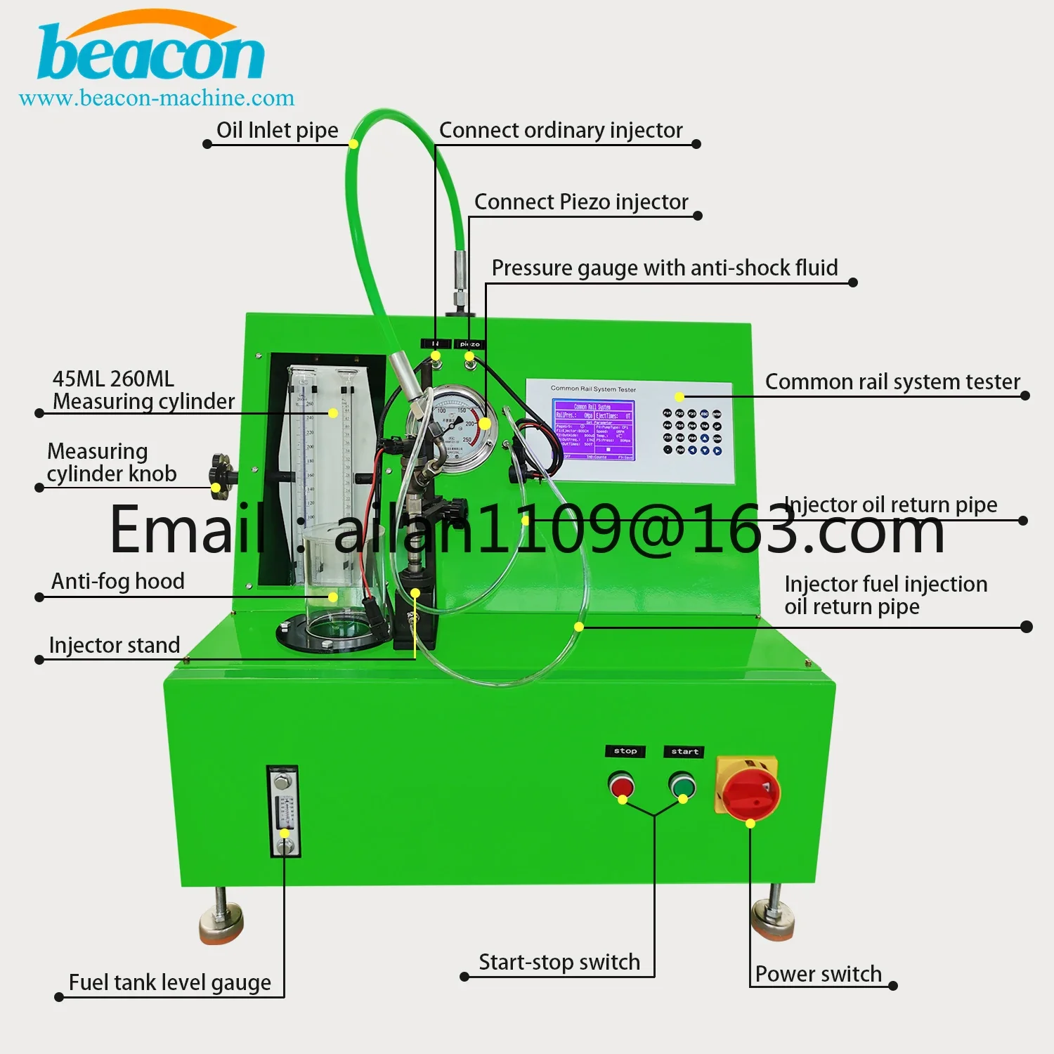 Computerized Electronic Fuel Diesel Injector Calibrating Testing Machine