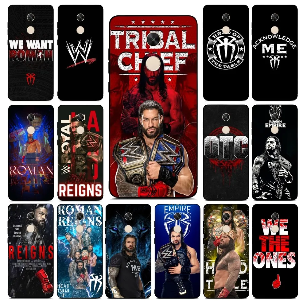 W-Wrestling Star R-Roman R-Reigns Phone Case For Redmi Note 4 X 5 A 6 7 8 T 9 9S 10 11 11S 11Epro Poco M3 Pro