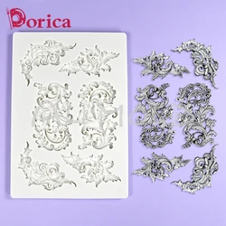 Classical European Pattern Relief Silicone Mold Fondant Chocolate Mould DIY Resin Clay Home Decorating Model Cake Bakeware Tools