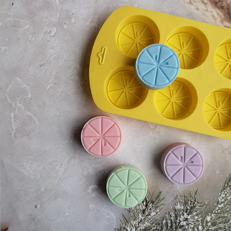 Fruit Ice Cube Form Candy Silicone Mold Strawberry Watermelon Lemon Orange Slice Chocolate Mould Wax Melts Cake Decoration Tools - view 6