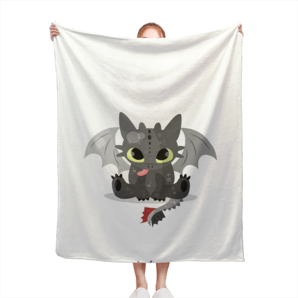 

Fluffy Baby Blanket How to Train Your Dragon Sofa Camp Nap Bedspread Cozy Flannel Blanket Bedroom Decor