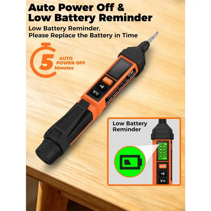 A08R~ Voltage Tester 3-300V NCV AC DC Electrical Pen With Flashlight Live Wire Detector Neutrality Testing Tool