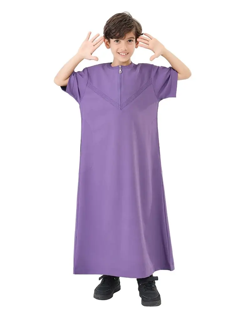 Abaya Ramadan untuk pakaian doa anak laki-laki baju Muslim anak-anak pakaian Kebaya Abaya Turki Arab Islam djellas jubah Muslim