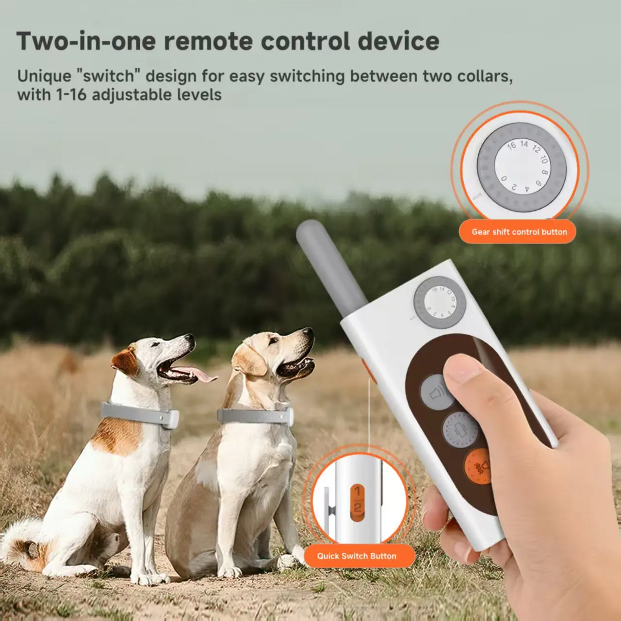 

Smart Dog Trainer-Long Distance Remote Control Voice Record No Shock/Shock IP67 Waterproof Rechargeable Bark Control