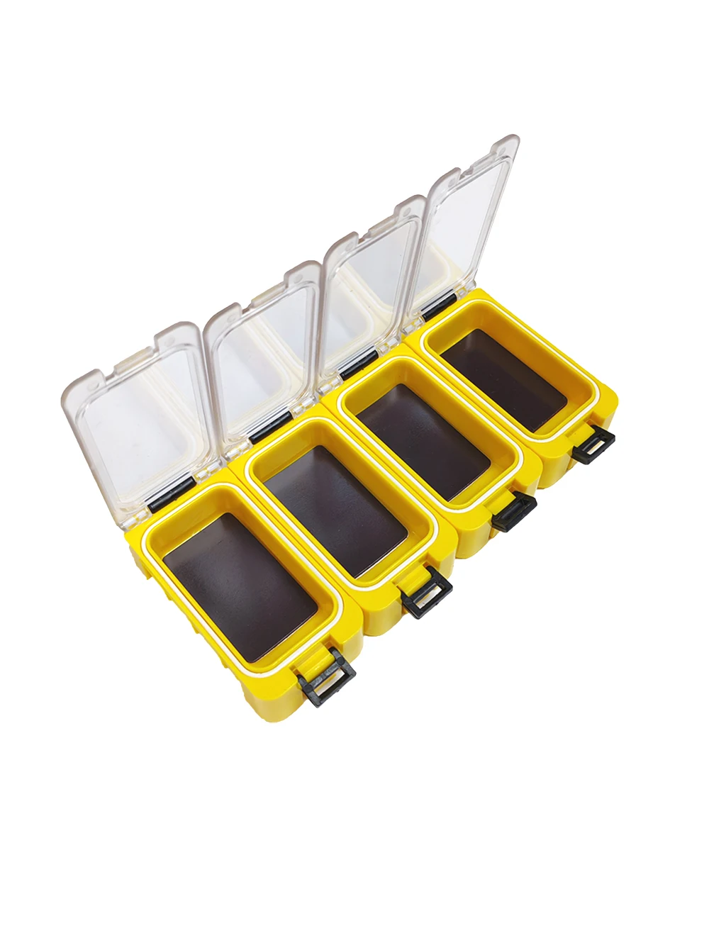 4er-Pack, kostenlose Zusatzbox für Angelhaken, Aufbewahrungsbox für Angelzubehör, magnetische Angelhaken- und Köderbox, kleine Werkzeugbox für Zubehör. – Detail 7