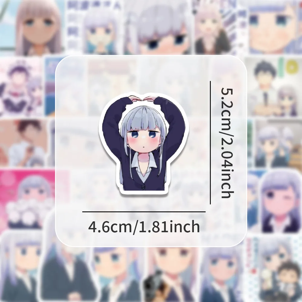 50 قطعة لطيف Aharen-san wa Hakarenai الكتابة على الجدران ملصقات الأحذية رف نظارات صندوق الأمتعة الغيتار دراجة الديكور ملصقات لعبة