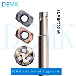 Small diameter fast feed milling rod high efficiency rough milling EXN02R tool rod double sided milling blade LNMU0202 -ML
