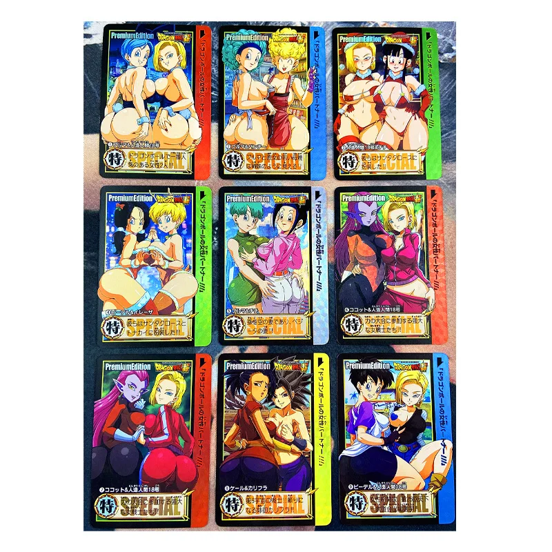 9pcs/set Dragon Ball Z GT ACG Sexy Kale Super Saiyan Heroes Battle Card Ultra Instinct Goku Vegeta Game Collection Cards