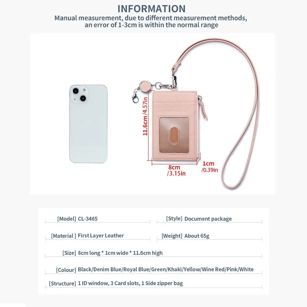 Sangle de cou Portable porte-carte cou suspendu avec lanière étui pour carte d'identité léger organisateur de carte bancaire bobine sangle porte-Badge