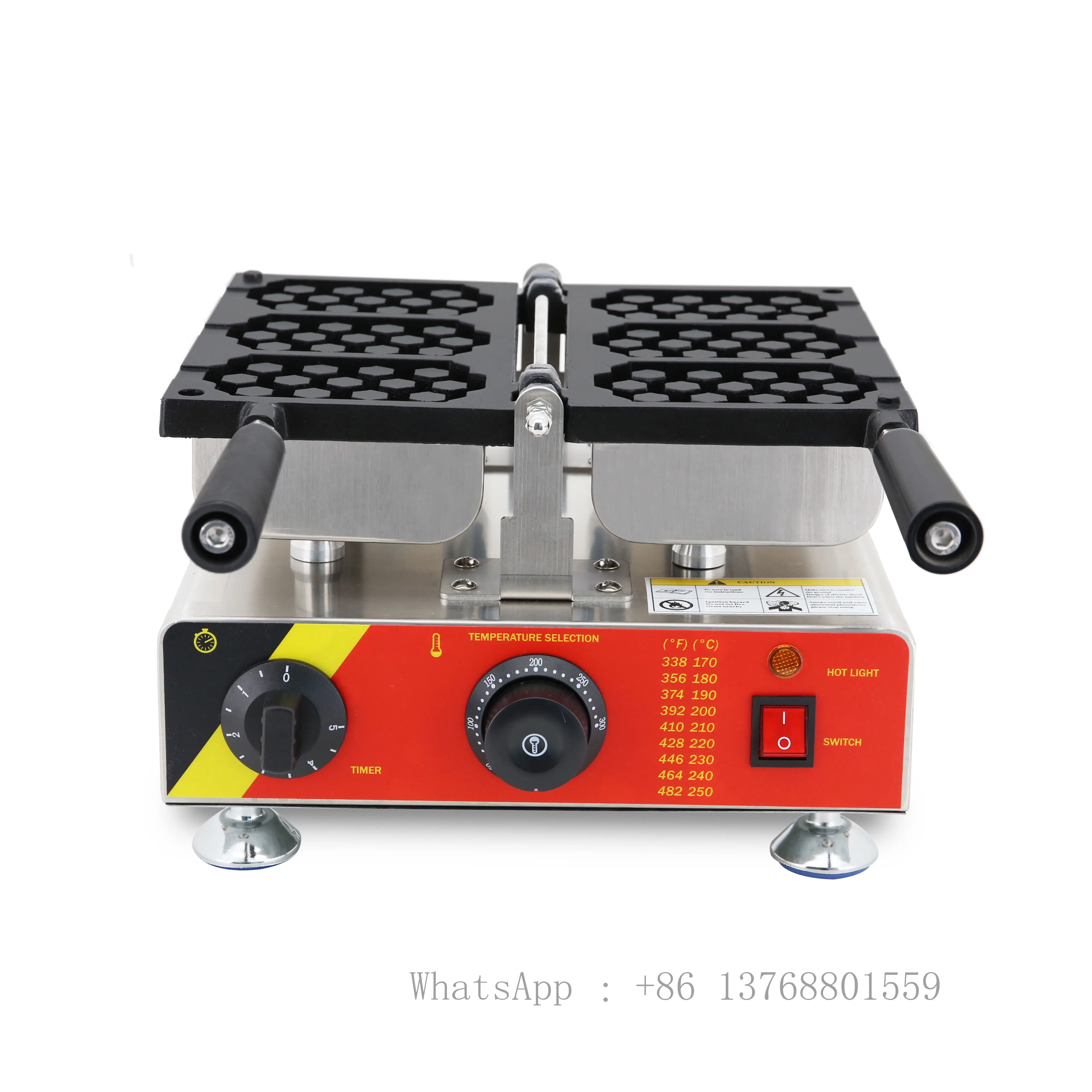 เครื่องวาฟเฟิลรังผึ้งไฟฟ้าขนาดเล็กเครื่องทำขนมอื่นๆทำขนมด้วยสแตนเลส