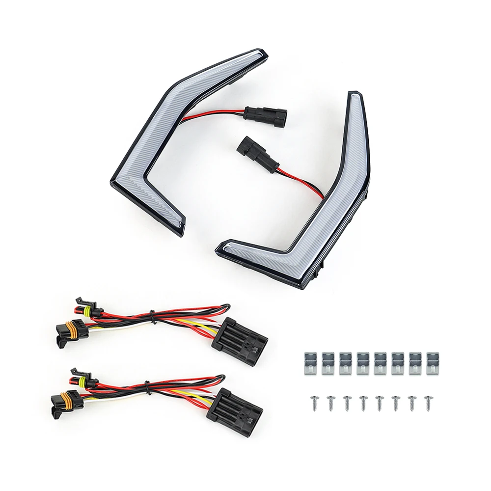 LED Accent Fang Lights Assembly Grille Lamps DRL for Kawasaki Teryx KRX 1000 2020 2021 2022 2023
