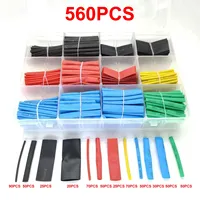 530pcs Heat Shrink Tubing Insulation Shrinkable Tube Assortment Electronic Polyolefin Ratio 2:1 Wrap Wire Cable Sleeve Kit IC