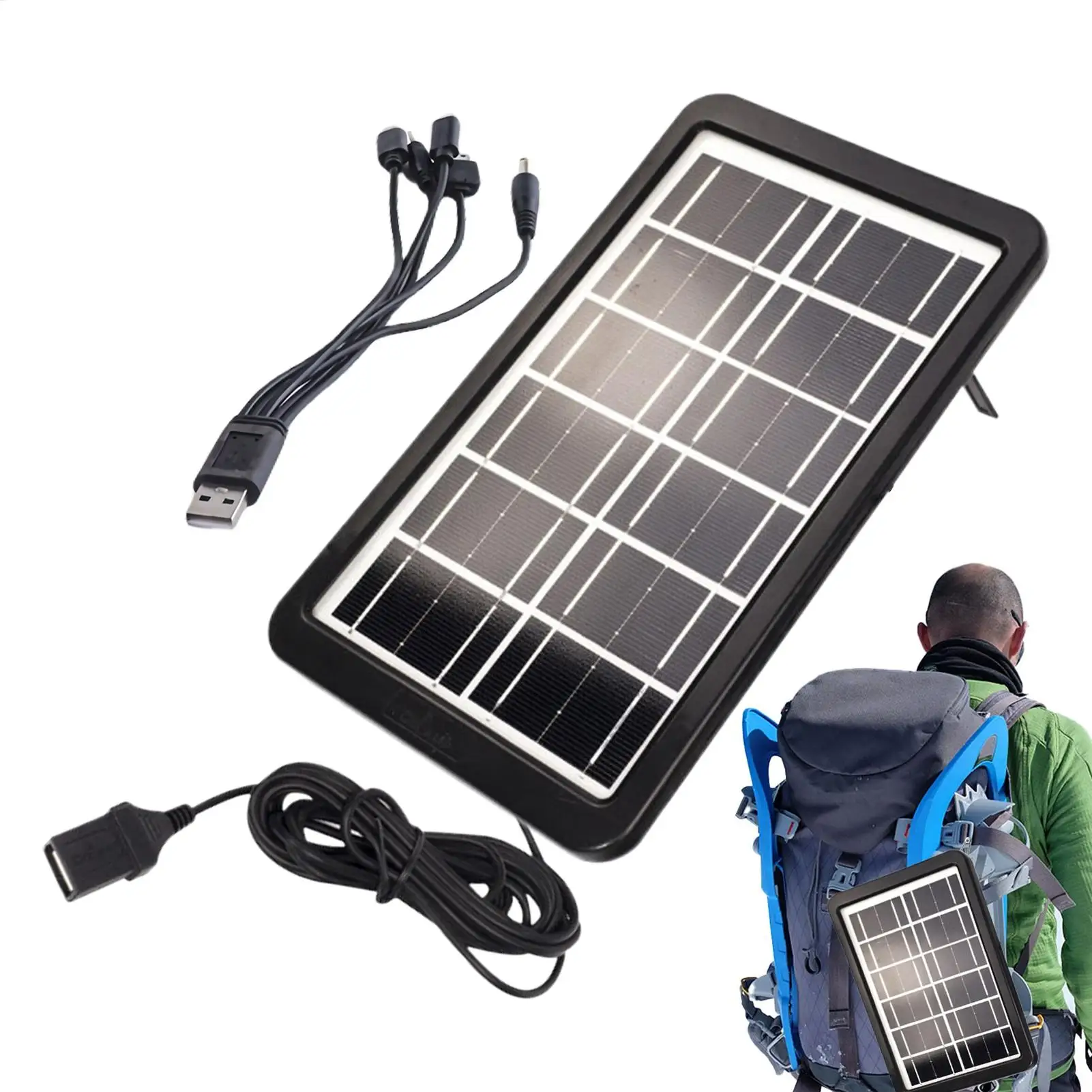 

Solar Panel Charger Portable Fast Charging 6 Volt 3W Power Bank Camping Accessories For RV Boat Backpacking Hiking Car Outdoor