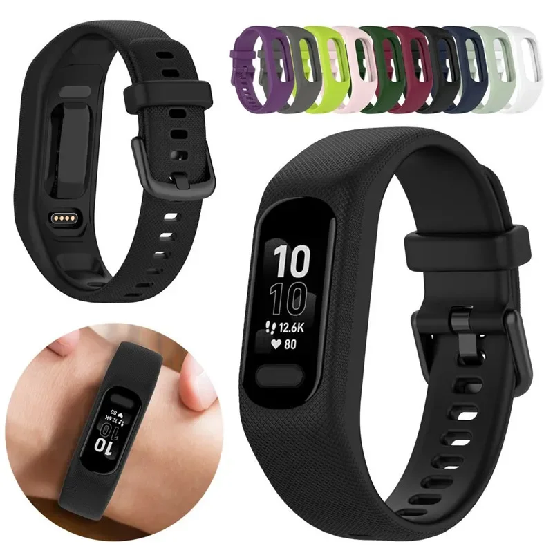 Replacement Strap For Garmin Smart 5 Band Rubber Wristband Sport Bracelet Wristband For  Garmin Vivosmart 5 Smart Watch