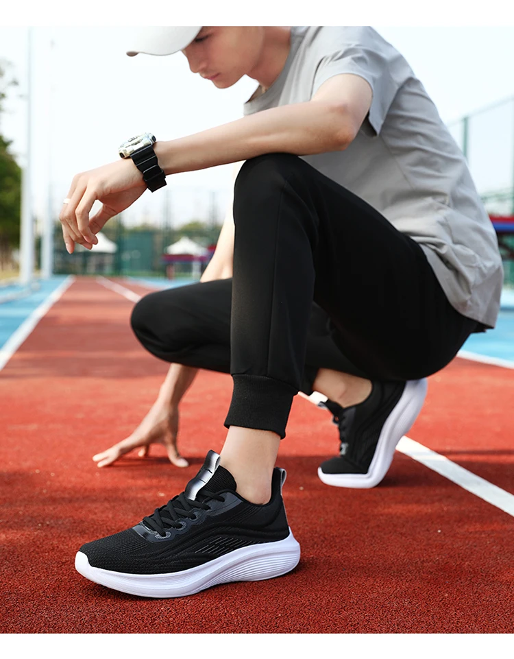 Unisex Casual Shoes Breathable Mesh Black Sneakers Woman Soft Comfortable Tennis Women Lightweight Sports 2023 Spring Autumn New