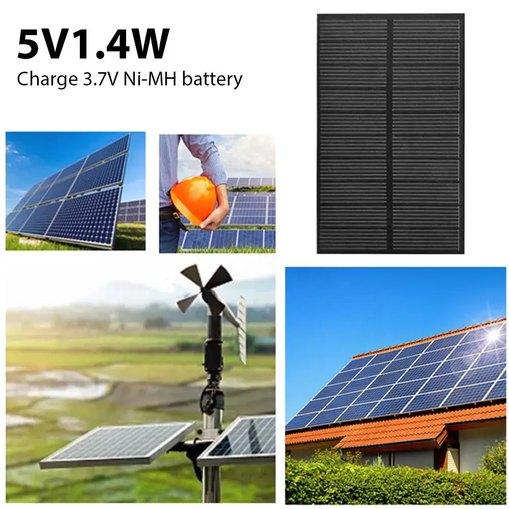 Solar Cell DIY Solar Panel 5V 1.4W 280mA Solar Power LED Waterproof Easy Installation Module Charger for 3.7V Battery Lamp