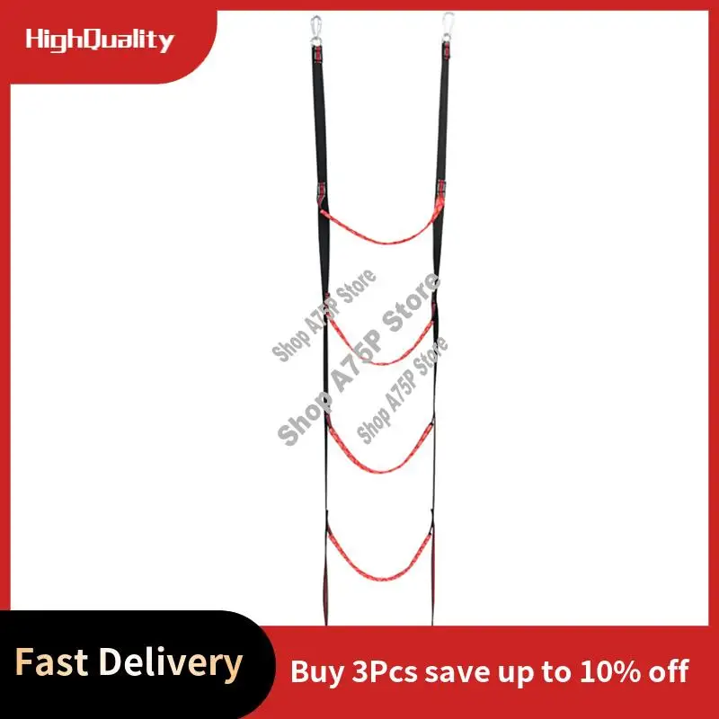 1 PCS 5 Step Boat Rope Ladder Boat Rope Ladder Extension Swim Ladder For Sailboat ,Kayak ,Red-Hot